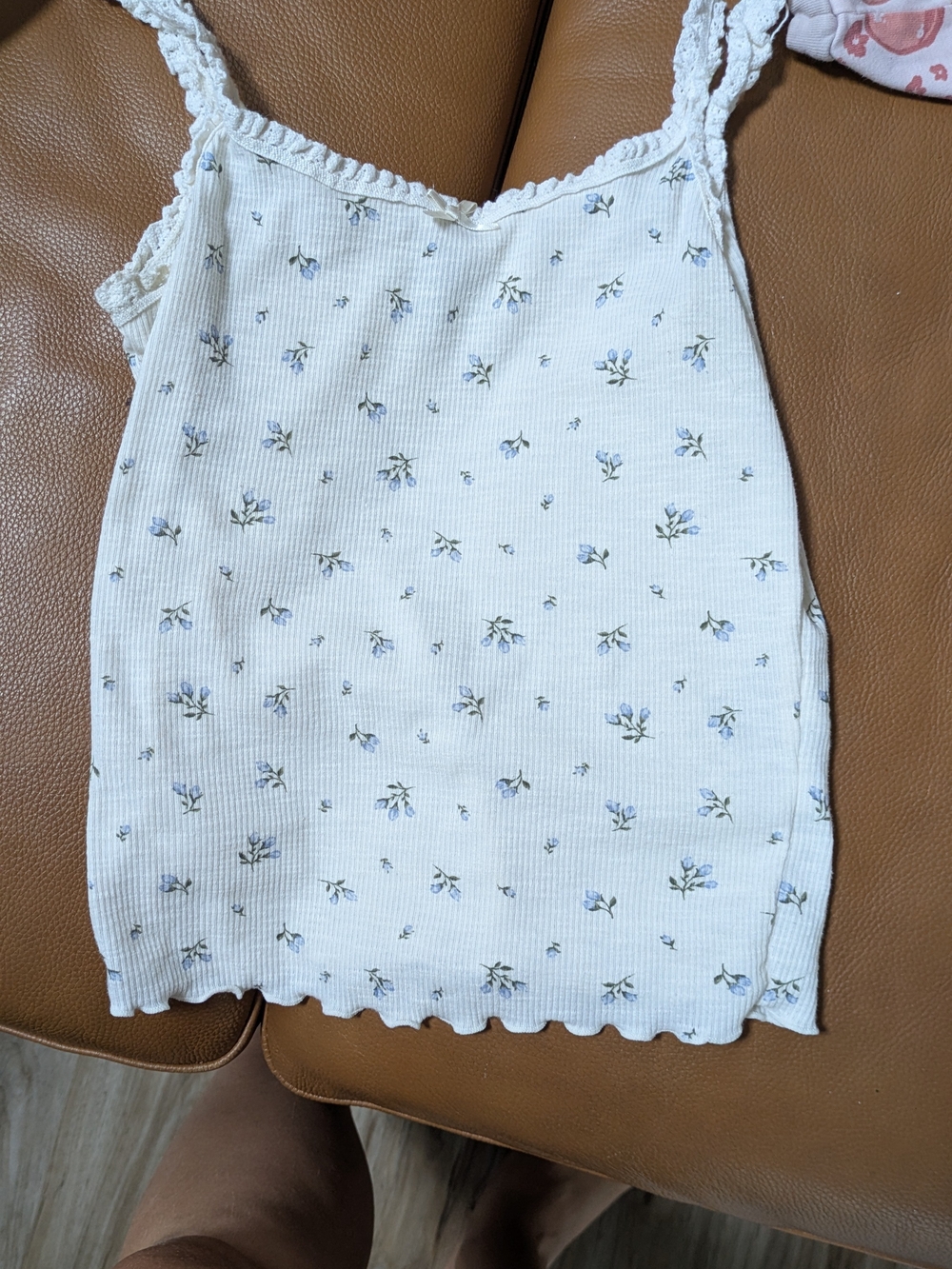 Floral Ribbed Tank
